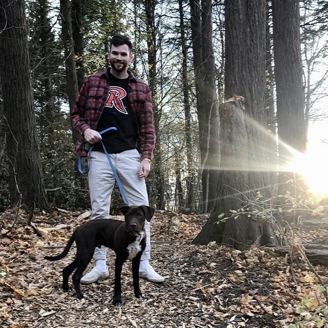 Kevin Huggins with His Dog